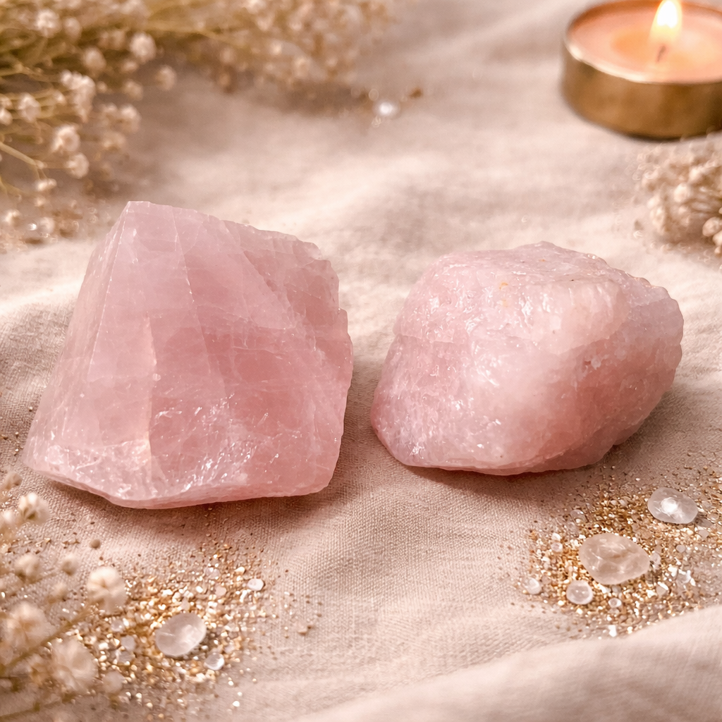 Rose Quartz Raw Stone | Heals Emotionally