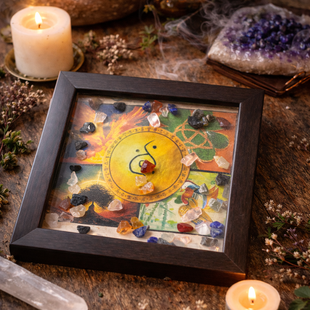 Wish Fulfilment Healing Crystal Frame / Coaster